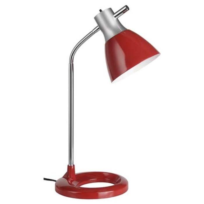 Lampe de bureau orientable E27 40W Rouge