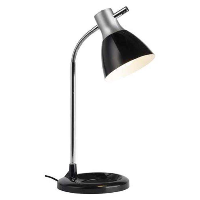 Lampe de bureau orientable E27 40W Noir