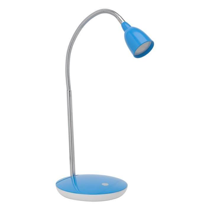 BRILLIANT Lampe de bureau Anthony LED avec interrupteur hauteur 40 cm Ř16 cm 2,5W acier et bleu