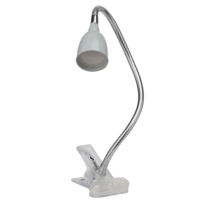 BRILLIANT Lampe pince Anthony LED hauteur 38 cm 2,5W acier et titane