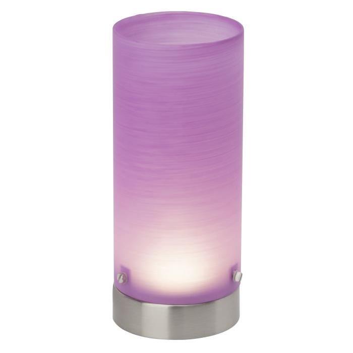 BRILLIANT Lampe a poser LED Daisy hauteur 20 cm 3W acier et violet