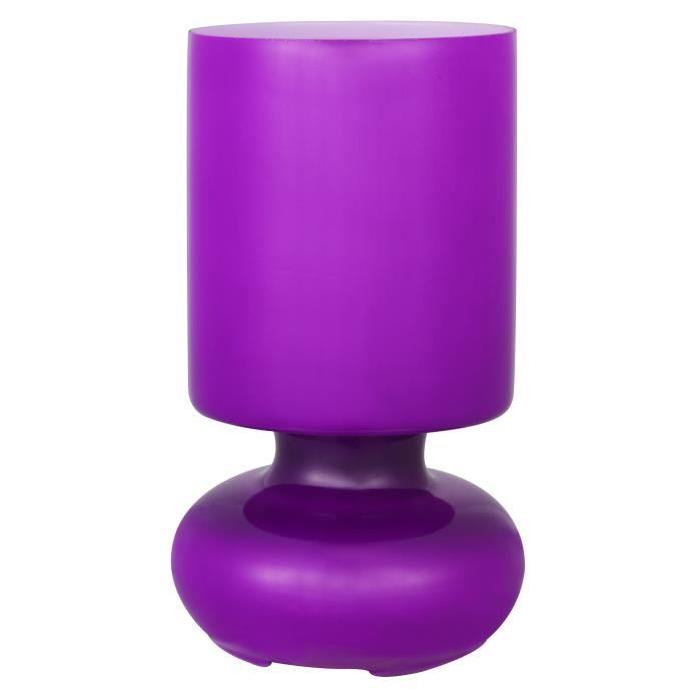 BRILLIANT Lampe a poser / chevet en verre Fluerte hauteur 24 cm Ř13 cm E14 40W violet