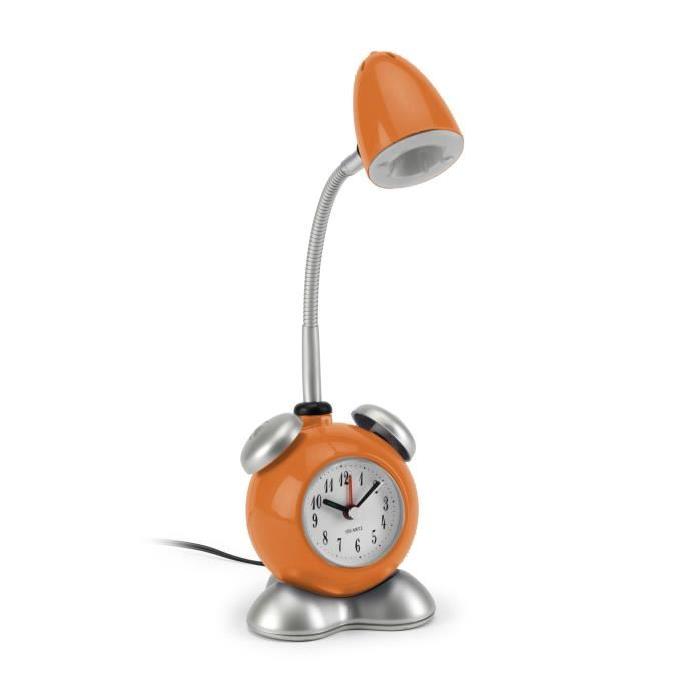 BRILLIANT Lampe de chevet Pharrell avec horloge - Orange