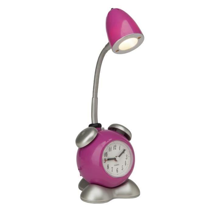 BRILLIANT Lampe de chevet Pharrell avec horloge - Rose