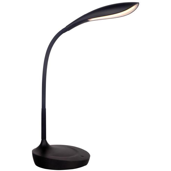 BRILLIANT Lampe de bureau Karina flexible avec port usb et variateur tactile - Noir