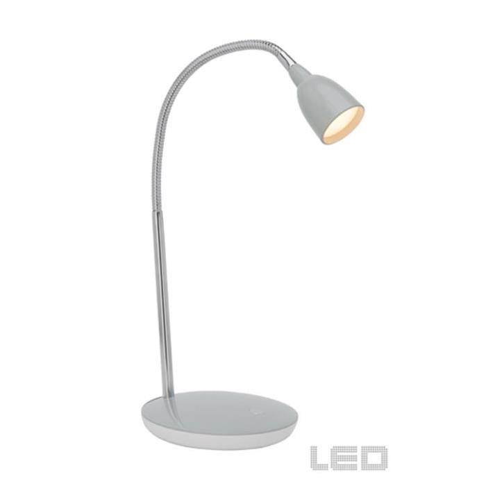 ANTHONY Lampe de bureau LED avec interrupteur coloris titane