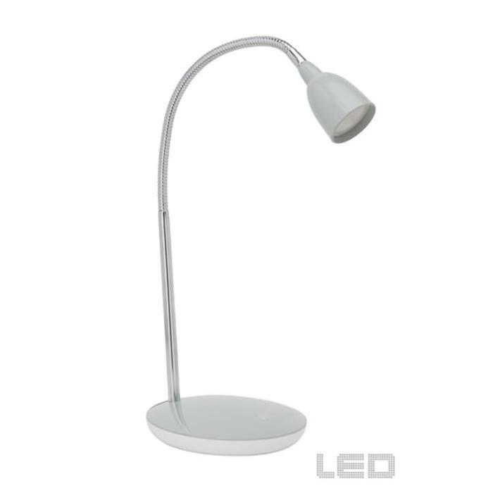 ANTHONY Lampe de bureau LED avec interrupteur coloris titane