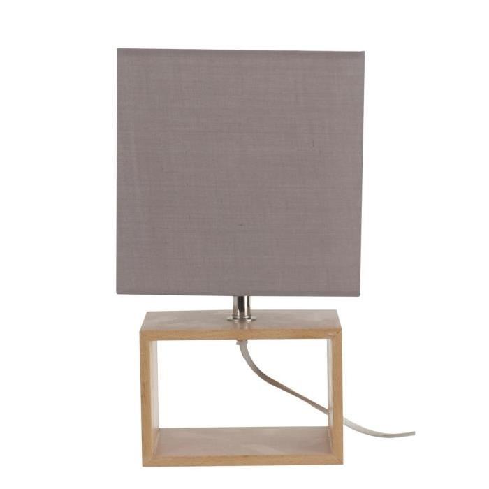 Lampe a poser style scandinave 18x12x31 cm E14 40 W gris et beige