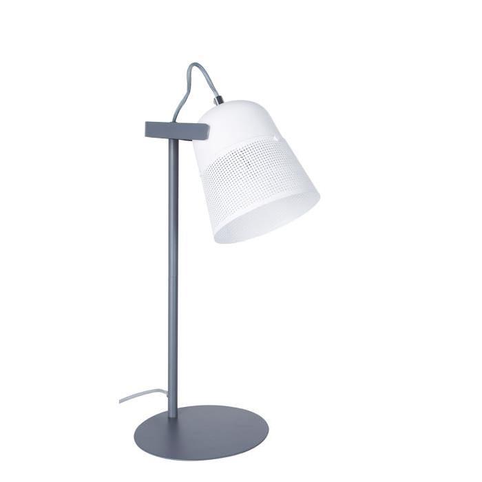 JUSTIN Lampe a poser bicolore 48,5 cm E14 40W blanc