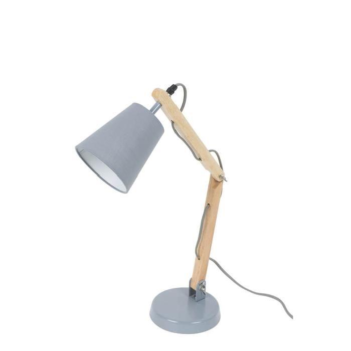 HAPPY Lampe a poser style scandinave E14 40W gris