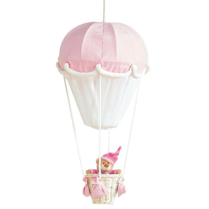 DOMIVA Lampe montgolfiere - Rose et blanc