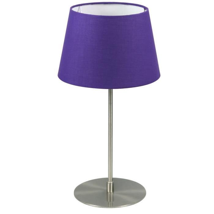 RANEX Lampe a poser Laura blanc E14 25 W violet et métal