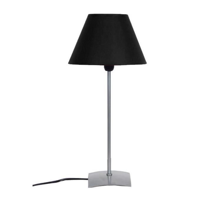 MEGA Lampe a poser acier 18x18x42 cm - Alu et noir