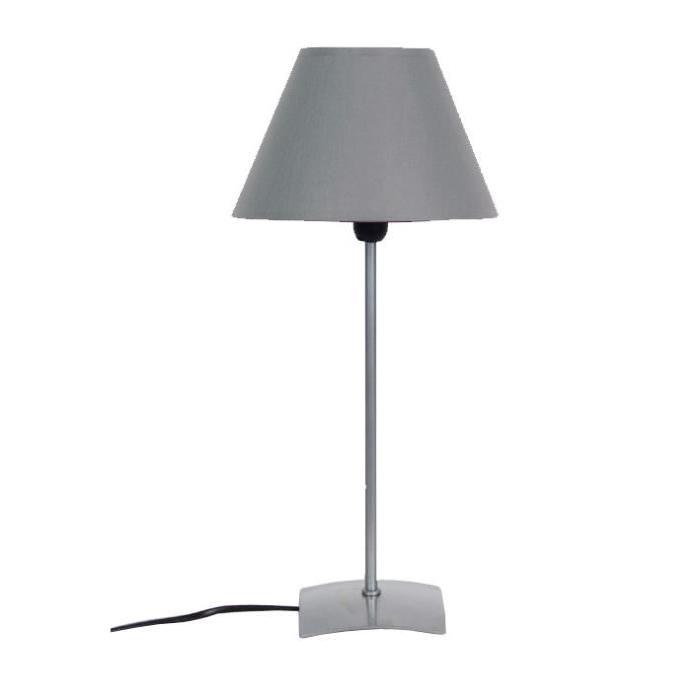 MEGA Lampe a poser acier 18x18x42 cm - Alu et gris