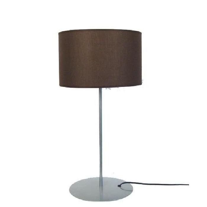 MEGA Lampe a poser acier 30x30x58 cm - Alu et marron