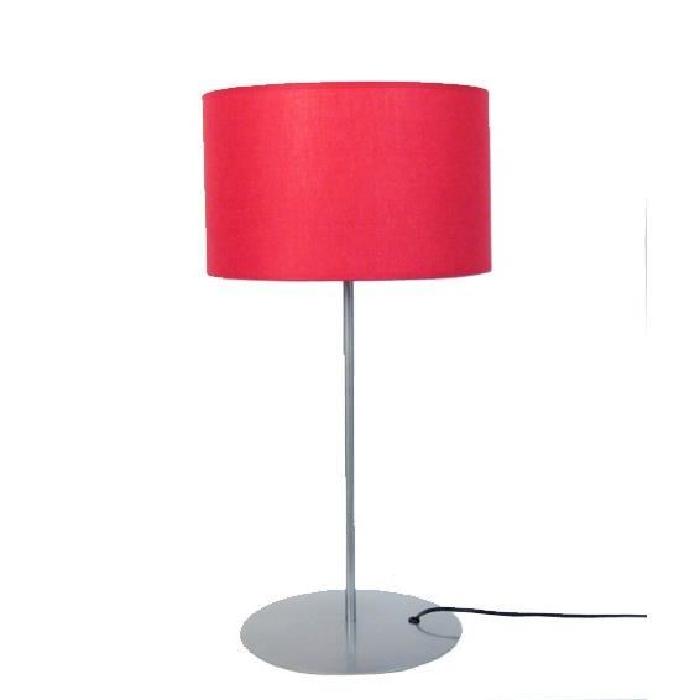 MEGA Lampe a poser acier 30x30x58 cm - Alu et rouge