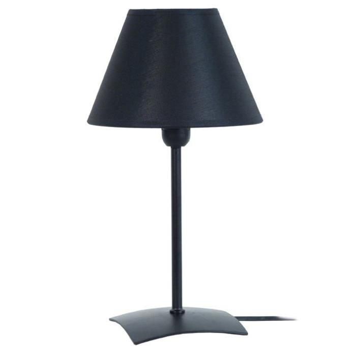 KOLA Lampe de chevet acier 16x16x29 cm - Noir