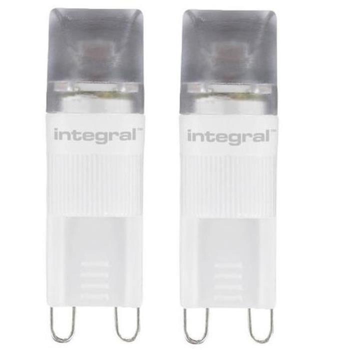 INTEGRAL LED Lot de 2 ampoules G9 100lm 1,5W équivalent a 10W