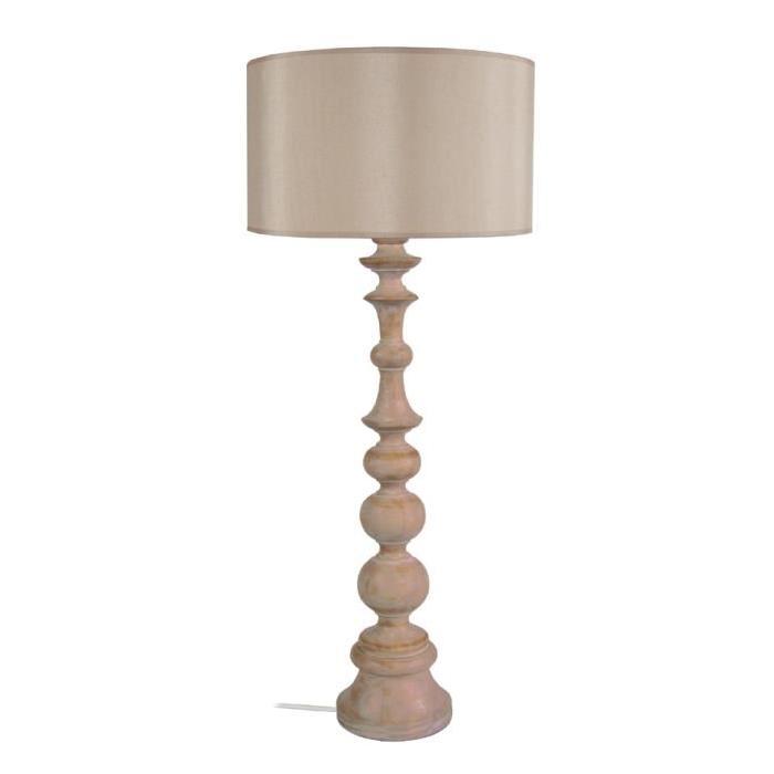 ANAIS Lampe a poser Bois de hetre 35x35x84 cm - Bois