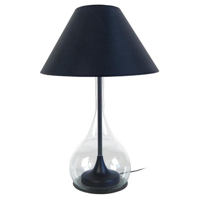 TREVISO Lampe a poser pied acier 40x40x70 cm - Noir