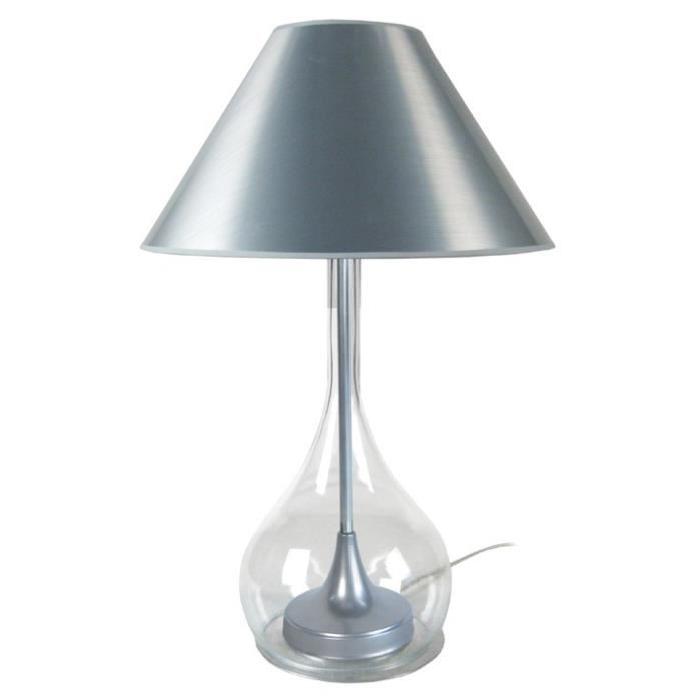 TREVISO Lampe a poser pied acier 40x40x70 cm - Aluminium