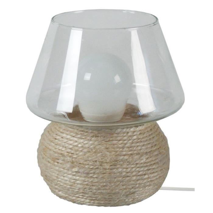 CORDES-PETIT CHAMPIGNON Lampe a poser verre 15,5x15x16 cm