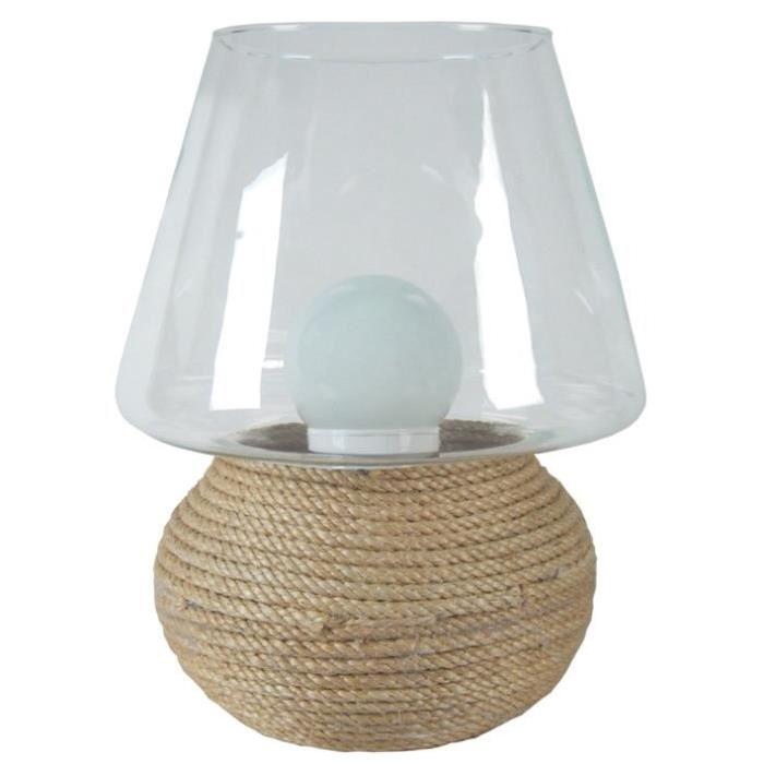 CORDES-CHAMPIGNON Lampe a poser verre 30x30x37 cm