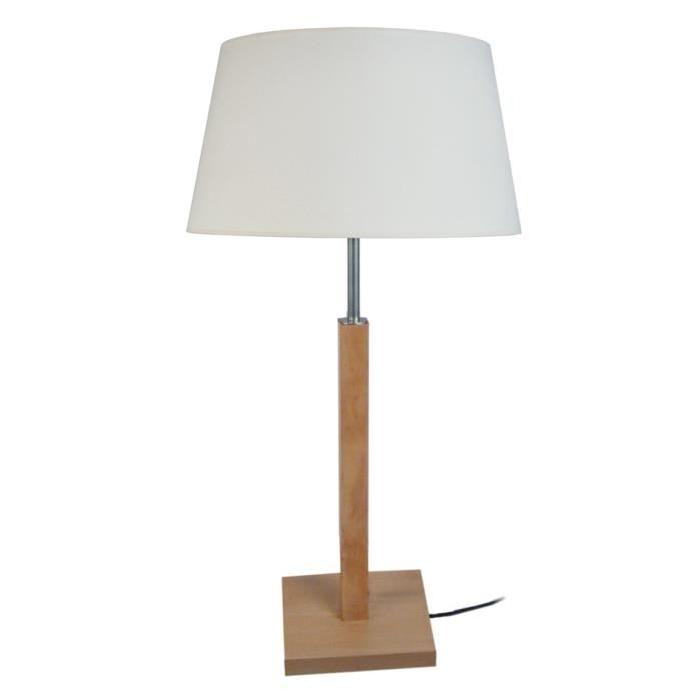 HOD Lampe a poser Bois de hetre acier 30x30x54 cm - Bois naturel