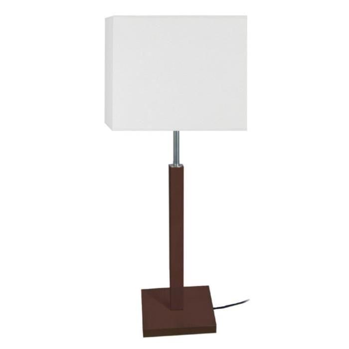 FRIGGA Lampe a poser Bois de hetre acier 20x20x51 cm - Bois wanguee