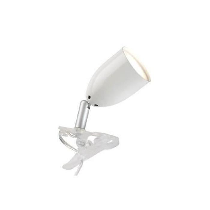 LEO Lampe pince LED GU10 3 W Blanc