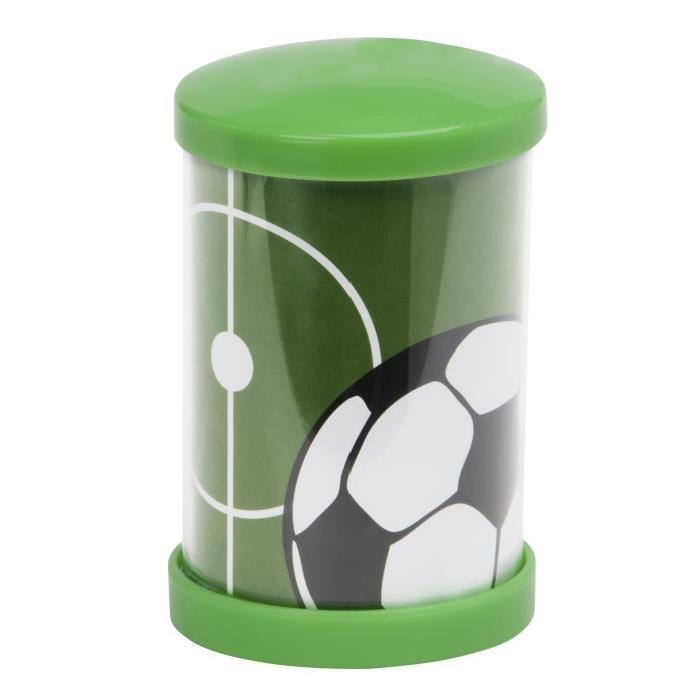 Lampe veilleuse LED Soccer push motif football hauteur 10,9 cm 1W vert, noir et blanc