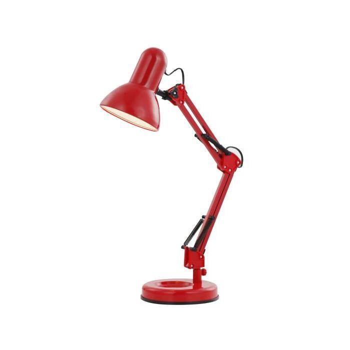 GLOBO Lampe a poser métal L0 x l42 x h62 cm - Rouge