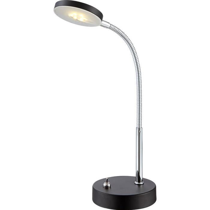 GLOBO LIGHTING Lampe a poser avec interrupteur - Inclus 1xLED 5W 230V 350lm 3000K - 200x110x300 - Chrome noir Acrylique Satiné