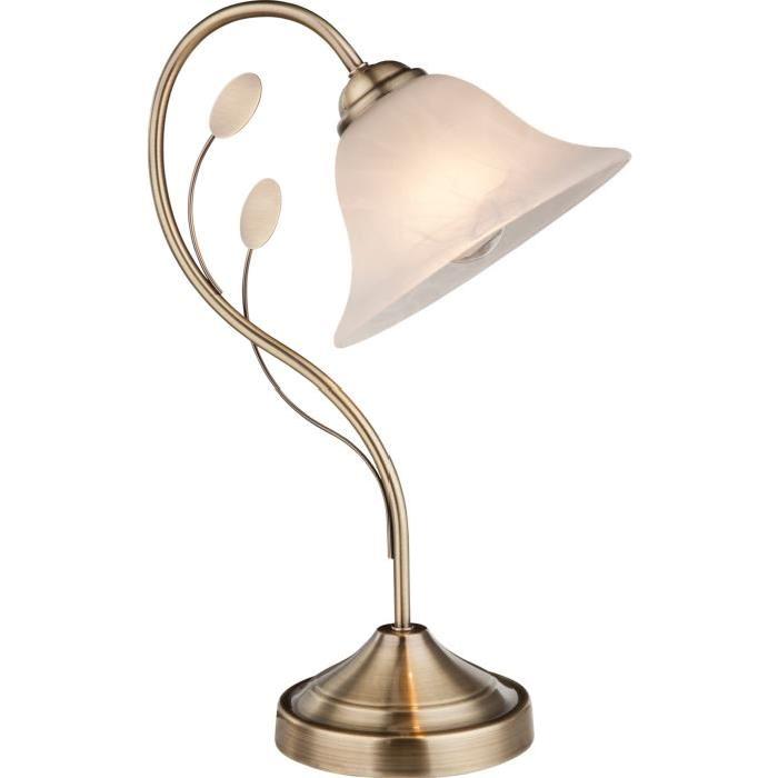 Lampe a poser laiton vieilli 42x19x27cm