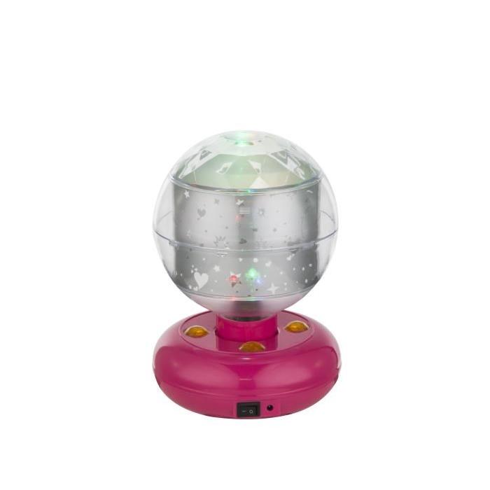 GLOBO LIGHTING Lampe a poser interrupteur - Inclus 3xLED 0,06W 3V - Diametre 135 Hauteur 188 - Plastique rose vif translucide