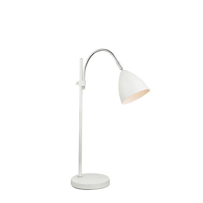 GLOBO LIGHTING Lampe a poser avec interrupteur - 400x180x730 - Blanc métal