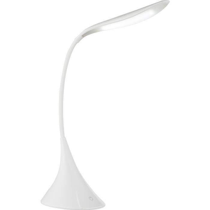 GLOBO LIGHTING Lampe a poser - Plastique - 33 -5x41 -5 cm - Blanc et satiné