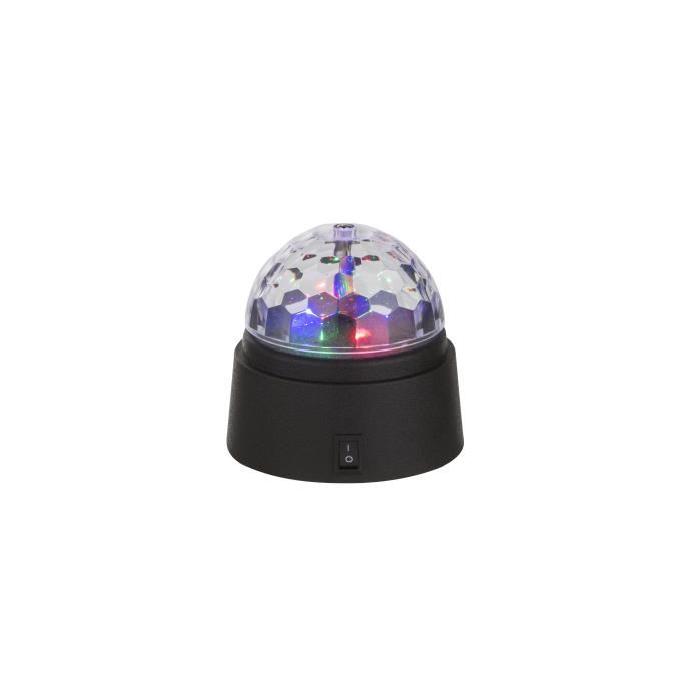 GLOBO LIGHTING Lampe a poser avec interrupteur - Inclus 3xLED 0,06W 3V - Diametre 91 Hauteur 85 - Plastique noir translucide