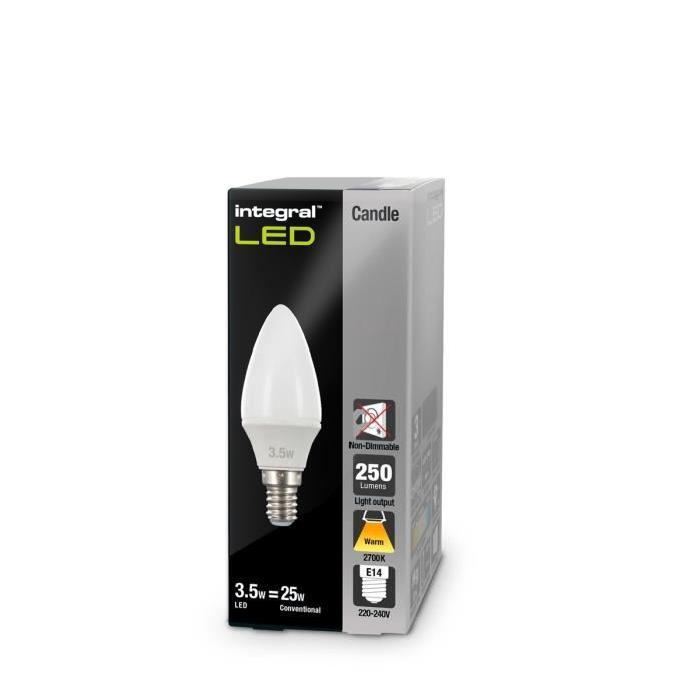 INTEGRAL LED Ampoule Flamme E14 250lm 3.4W équivalent a 25W 2700K