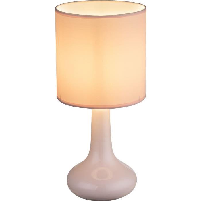 Lampe a poser en céramique 32x15x15cm Rose vif