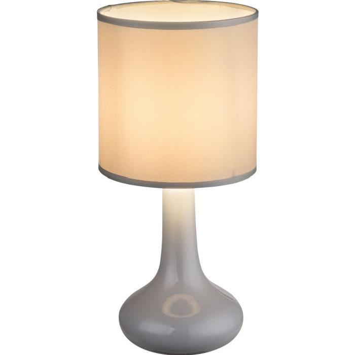 Lampe a poser en céramique 32x15x15cm Gris