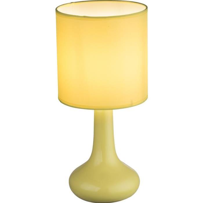 Lampe a poser en céramique 32x15x15cm Jaune