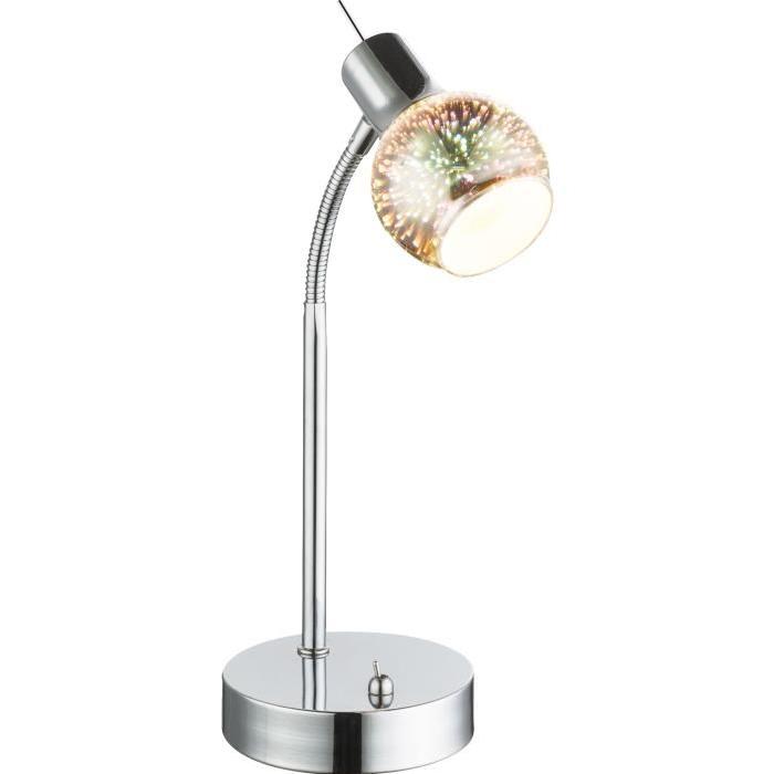 Lampe a poser chrome 38x19xcm