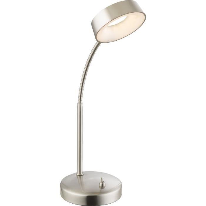 Lampe a poser LED en nickel mat 42x12x21cm