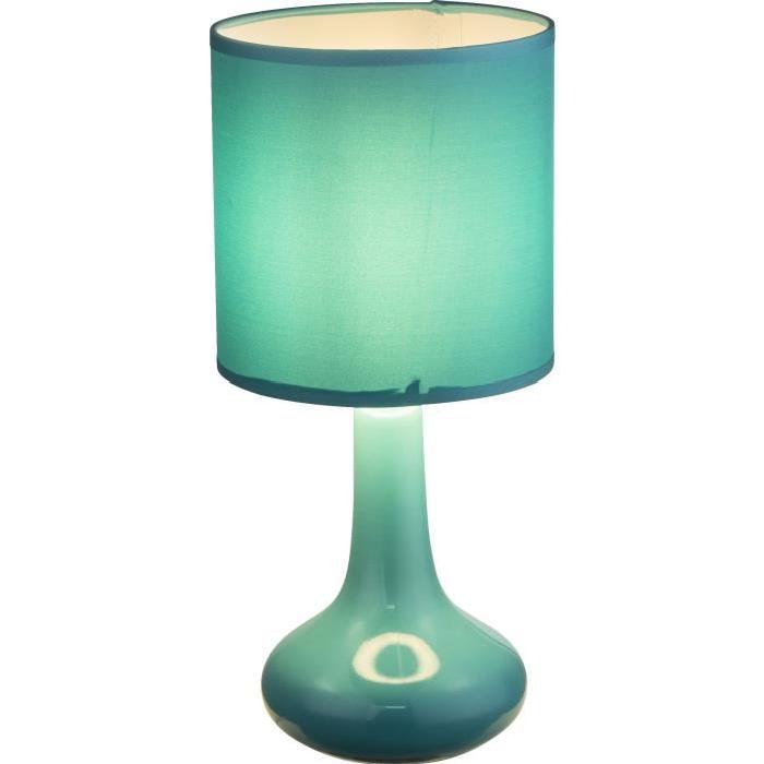 Lampe a poser en céramique 32x15x15cm Bleu