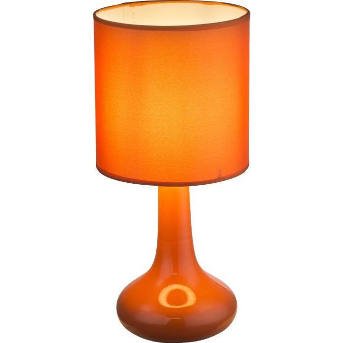 Lampe a poser en céramique 32x15x15cm Orange