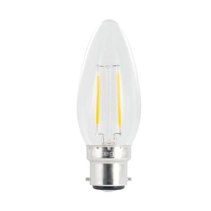 INTEGRAL LED Ampoule flamme filament B22 250lm 2W équivalent a 25W