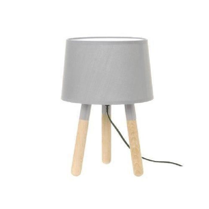 PRESENT TIME Lampe de bureau Orbit en bois 22,5x25 cm gris