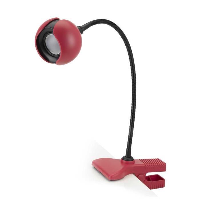 MATHIAS Lampe CYBER - Laqué rouge - H 34 x P 8 x L 25 cm