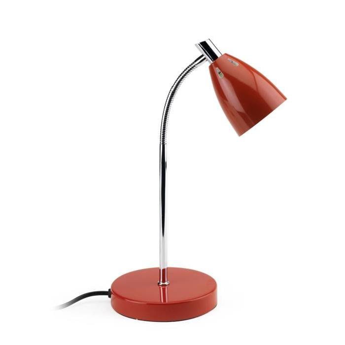 Lampe Chad GU10 9 W diametre 13 cm hauteur 36 cm rouge